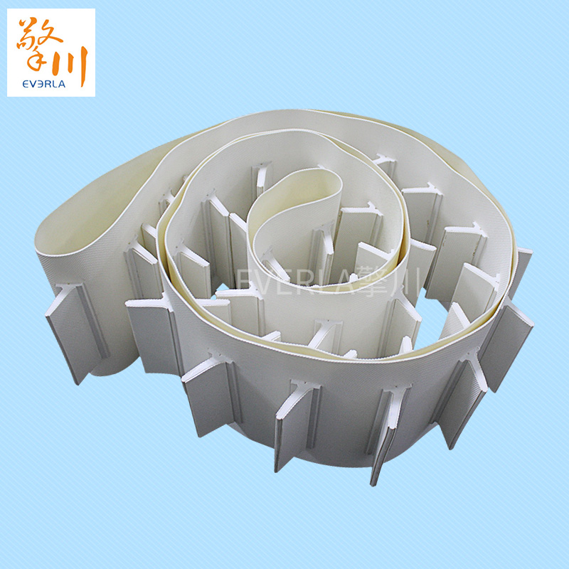白色鉆石紋加擋板pvc<a href='http://www.zgcinnotown.com.cn/shusongdai/' target='_blank'><u>輸送帶</u></a>主圖