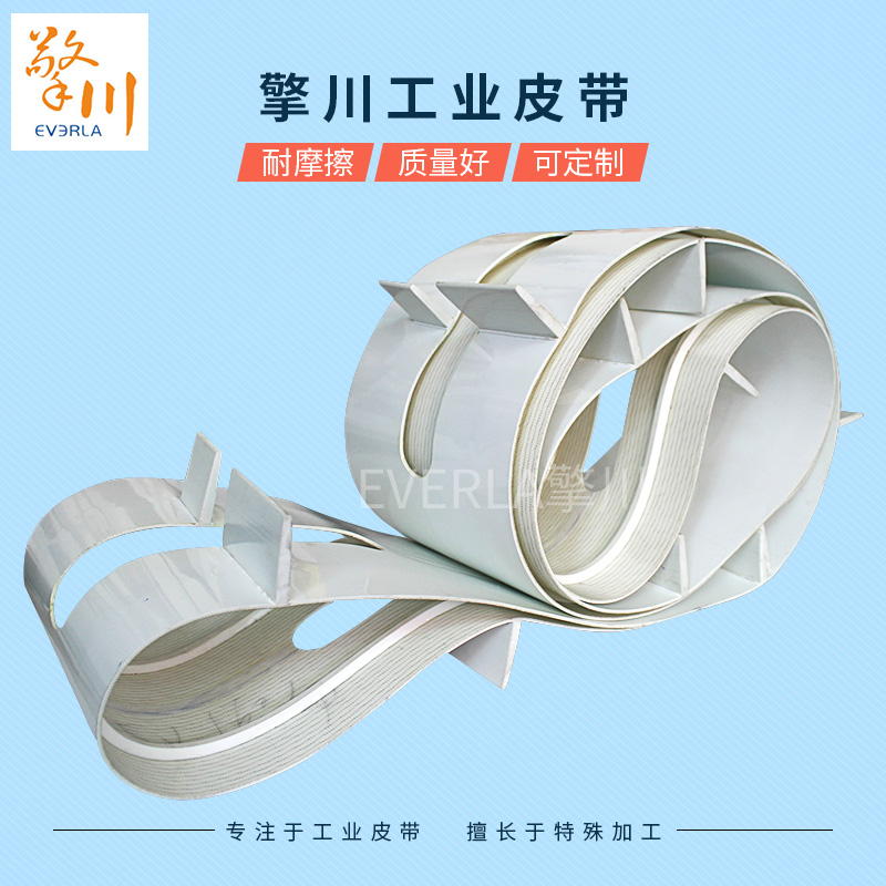 PU<a href='http://www.zgcinnotown.com.cn/shusongdai/' target='_blank'><u>輸送帶</u></a>打孔加擋塊