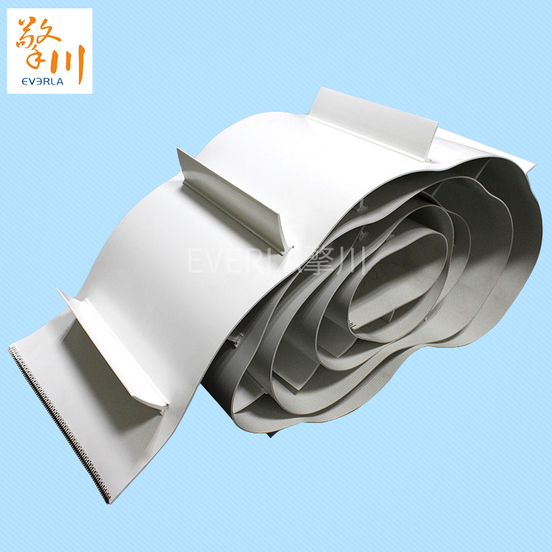 白色<a href='http://www.zgcinnotown.com.cn/shusongdai/xiangjiao/' target='_blank'><u>擋板輸送帶</u></a> 鋼扣接口