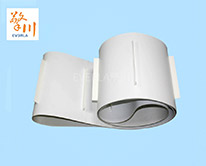 pu<a href='http://www.zgcinnotown.com.cn/shusongdai/shipin/' target='_blank'><u>食品輸送帶</u></a> 加無(wú)底座擋塊傳送帶