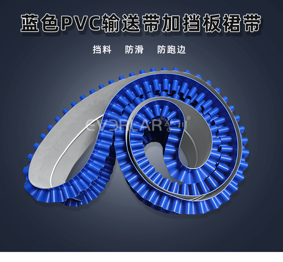 藍(lán)色PVC<a href='http://www.zgcinnotown.com.cn/shusongdai/' target='_blank'><u>輸送帶</u></a>加擋板裙帶詳情01