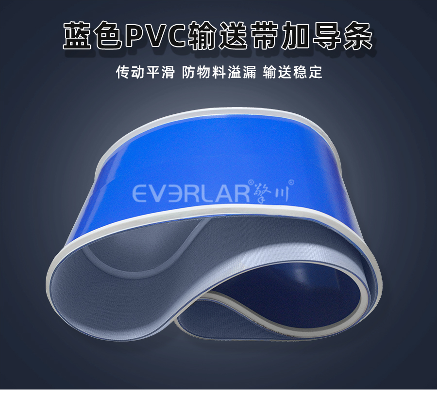 藍(lán)色PVC<a href='http://www.zgcinnotown.com.cn/shusongdai/' target='_blank'><u>輸送帶</u></a>加導(dǎo)條<a href='http://www.zgcinnotown.com.cn/shusongdai/' target='_blank'><u>輸送帶</u></a>詳情01