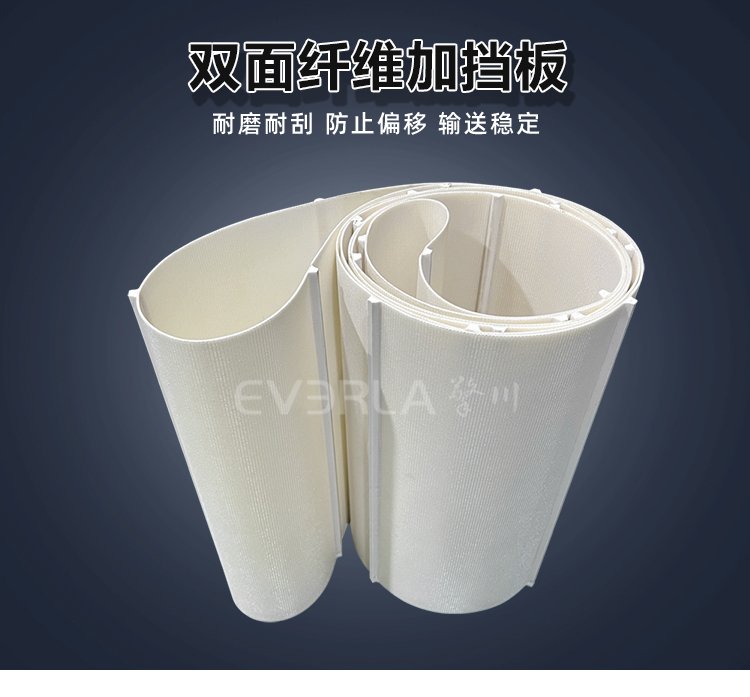 雙面纖維<a href='http://www.zgcinnotown.com.cn/shusongdai/' target='_blank'><u>輸送帶</u></a>加擋板